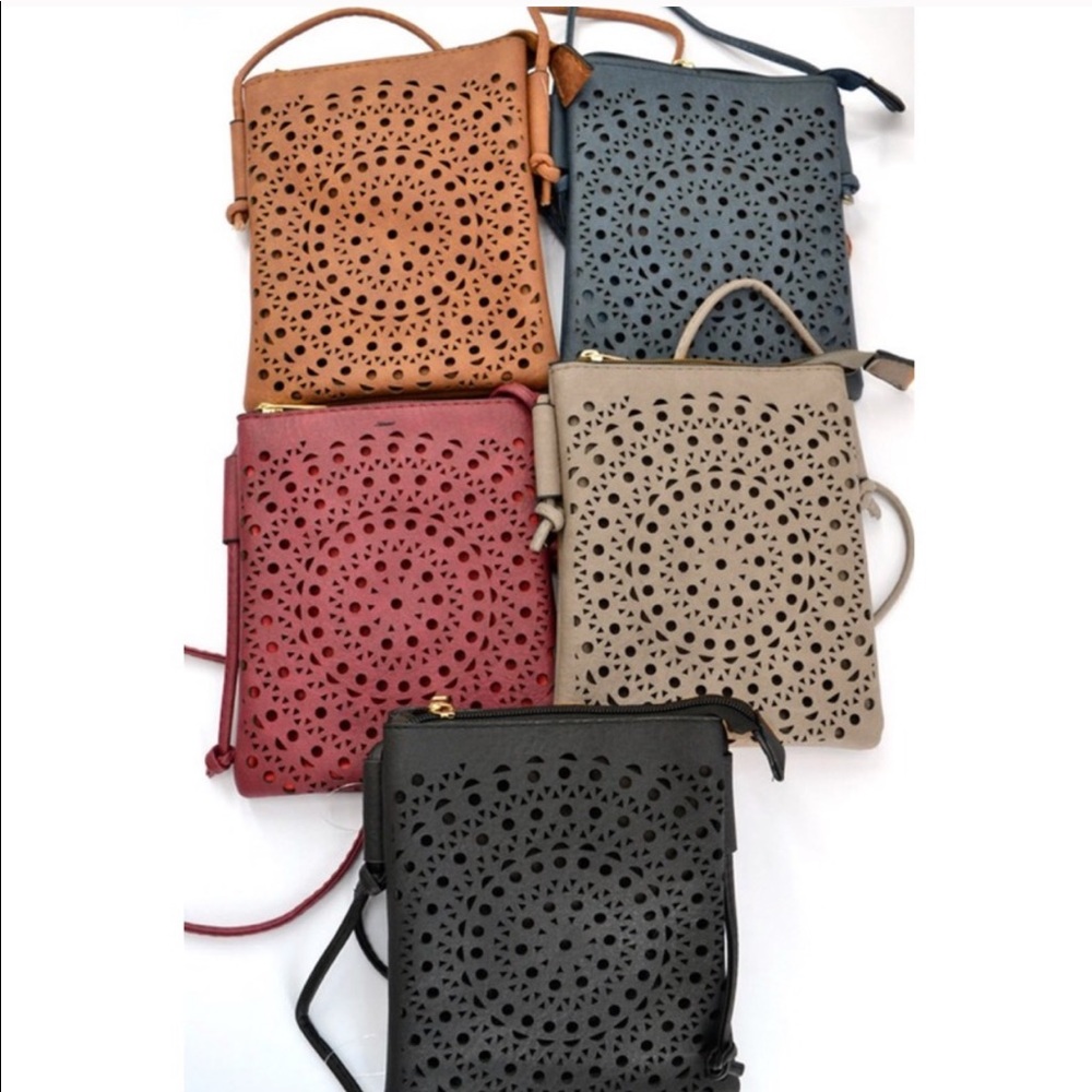 NEW Vegan Leather Mini Crossbody Handbag